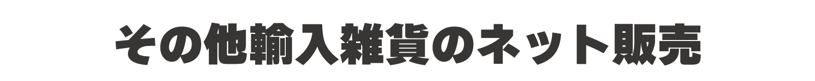 その他輸入雑貨のネット販売